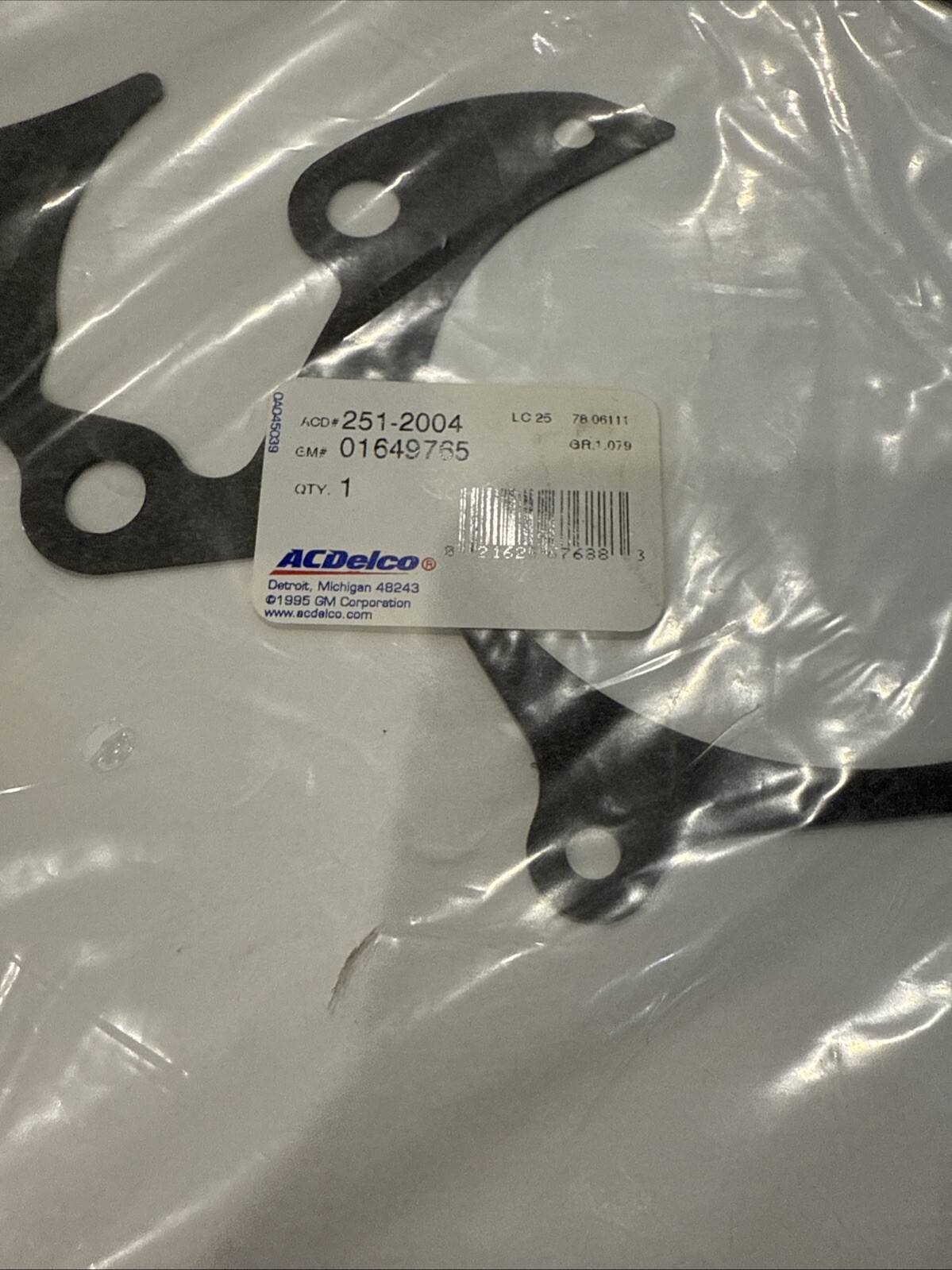 Gm Ac Delco 251-2004 01649765 Gasket - Image 4