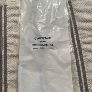 Gv6z9p449b Sub9 Procedure K/l