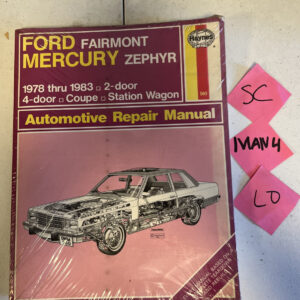 Haynes Ford Fairmont Mercury Zephyr 1978 thru 1983 Automotive Repair Manual