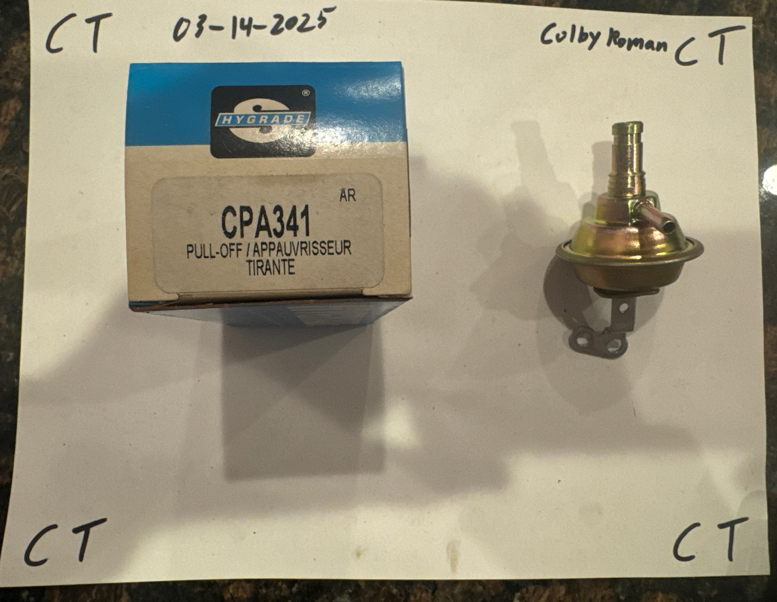 Hygrade CPA341 Carburetor Choke Pull Off - Image 3