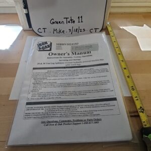 Iron & Oak 24 & 30 Ton Log Splitter Owner/Operator Manual Models In Photo