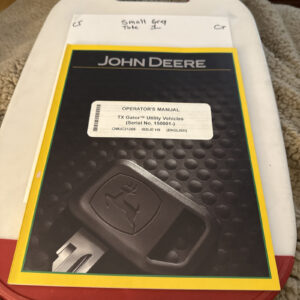 JOHN DEERE TX GATOR 4X2 Utility Vehicle Owners Operators Manual Omuc21268
