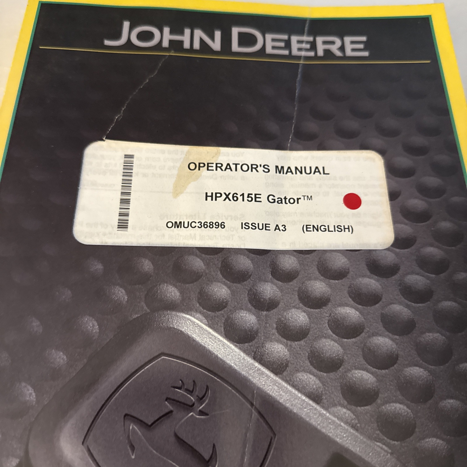 John Deere HPX 615E Gator Operators Manual Omuc36896 - Image 3