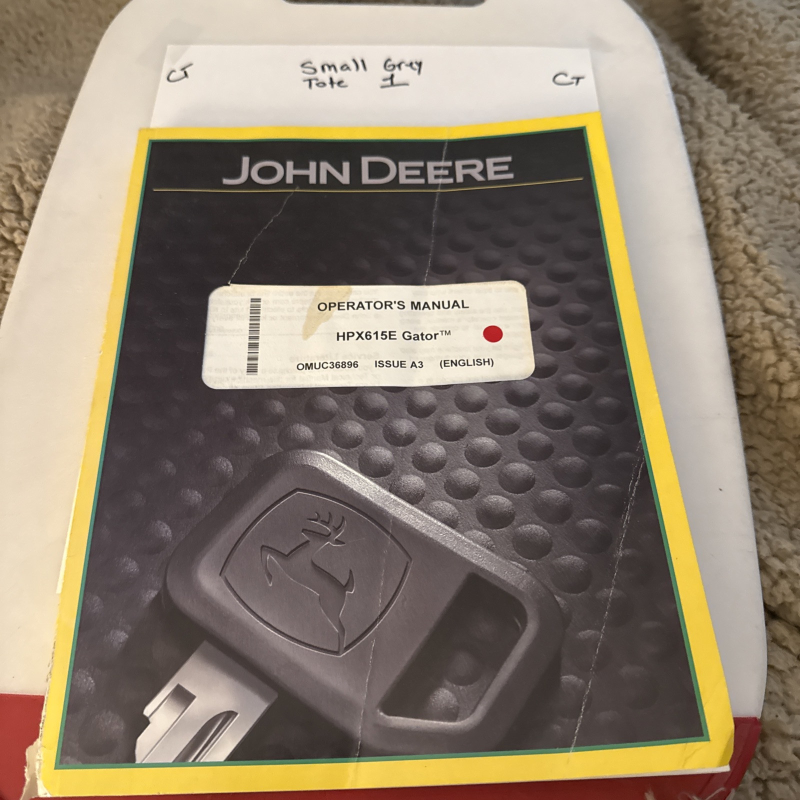 John Deere HPX 615E Gator Operators Manual Omuc36896