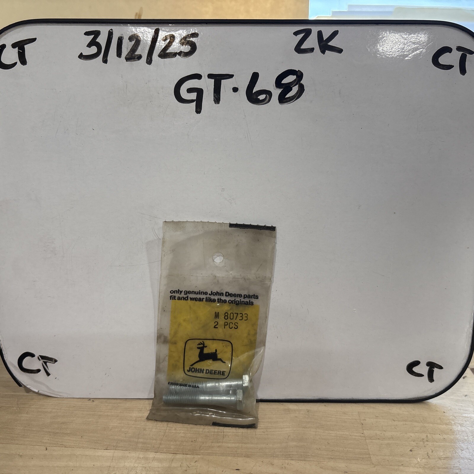 John Deere M80733 Shear Bolt 1/4” X 1-3/4” (2pk)