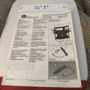 John Deere Product Services Info Front Hitch Bm17347for 425 445 455 Lawn Tractor