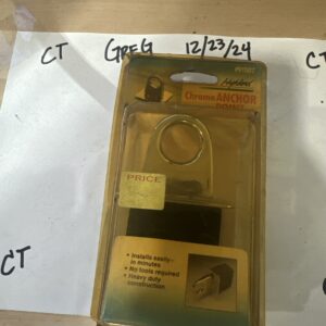 Keeper 91507 Chrome Ring Stake Pocket Anchor Point w Rubber Block