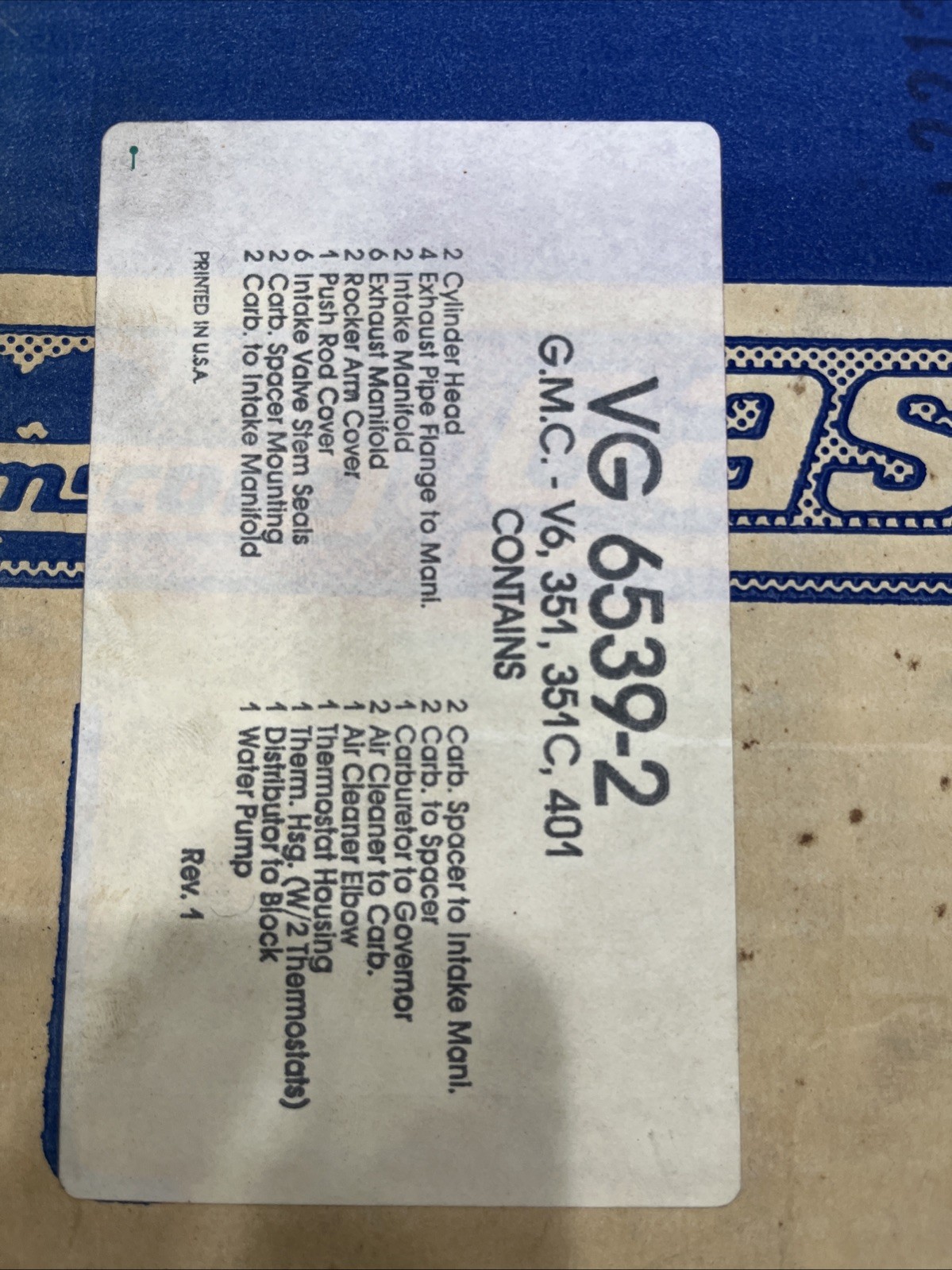 Mccord Gaskets VG 6539-2 GMC - Image 3