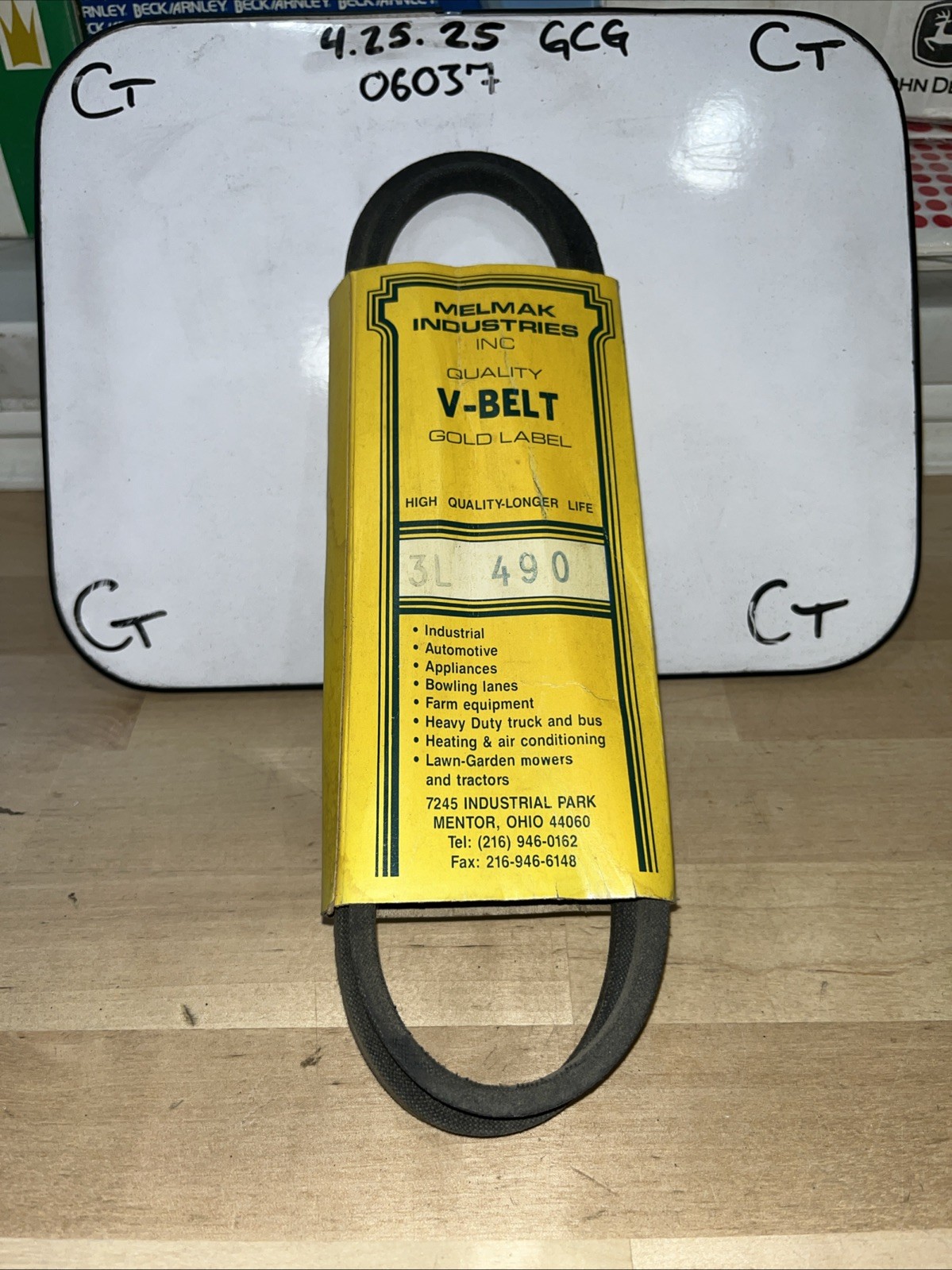 Melmak Industries V Belt 3L 490