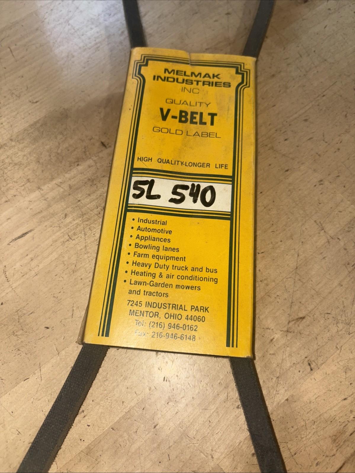 Melmark V Belt 5L540 Gold Label - Image 3