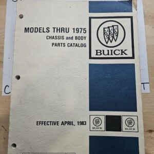 Models Thru 1975 Buick Chassis And Body Parts Catalog #40