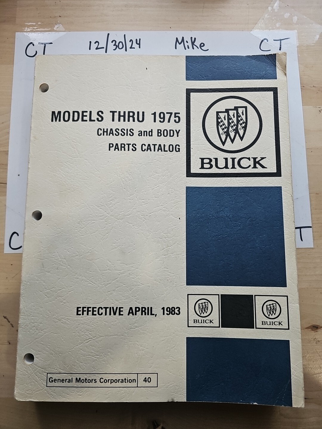 Models Thru 1975 Buick Chassis And Body Parts Catalog #40