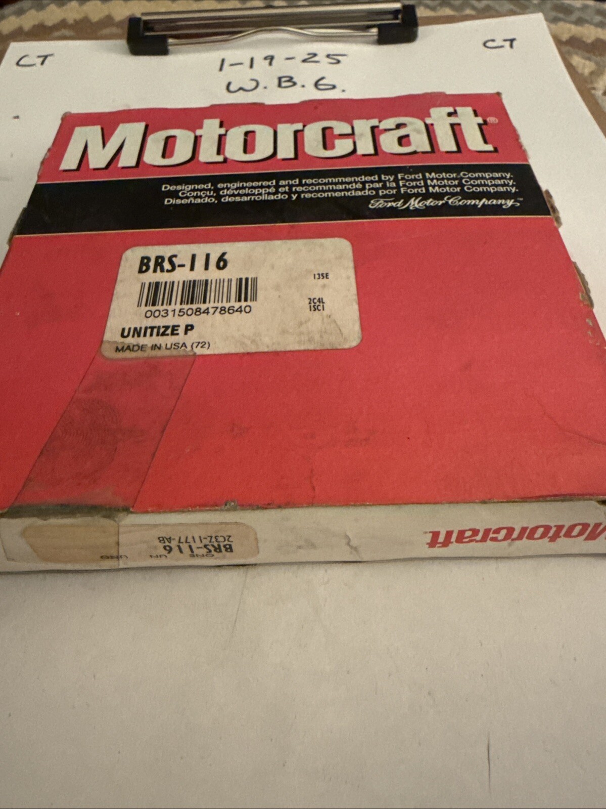Motorcraft BRS-116 Oil Seal. For 1999-19 Ford V8 (BR1-3) - Image 3