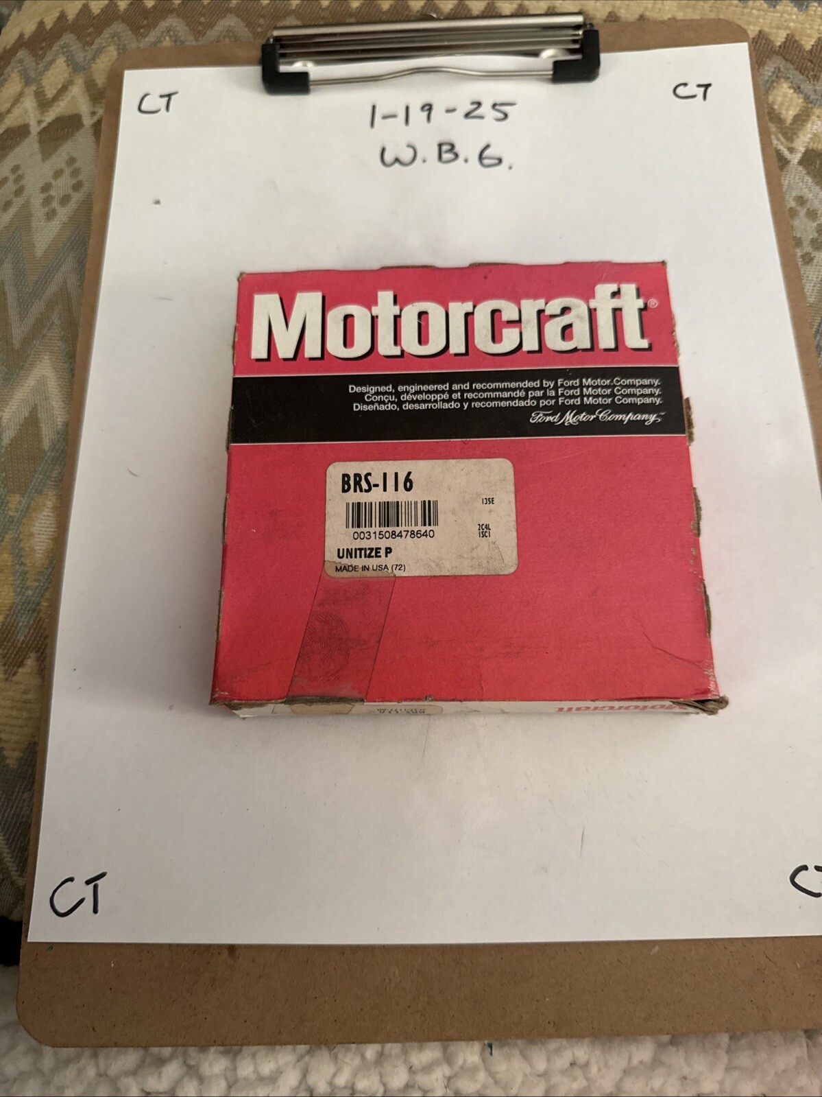 Motorcraft BRS-116 Oil Seal. For 1999-19 Ford V8 (BR1-3)