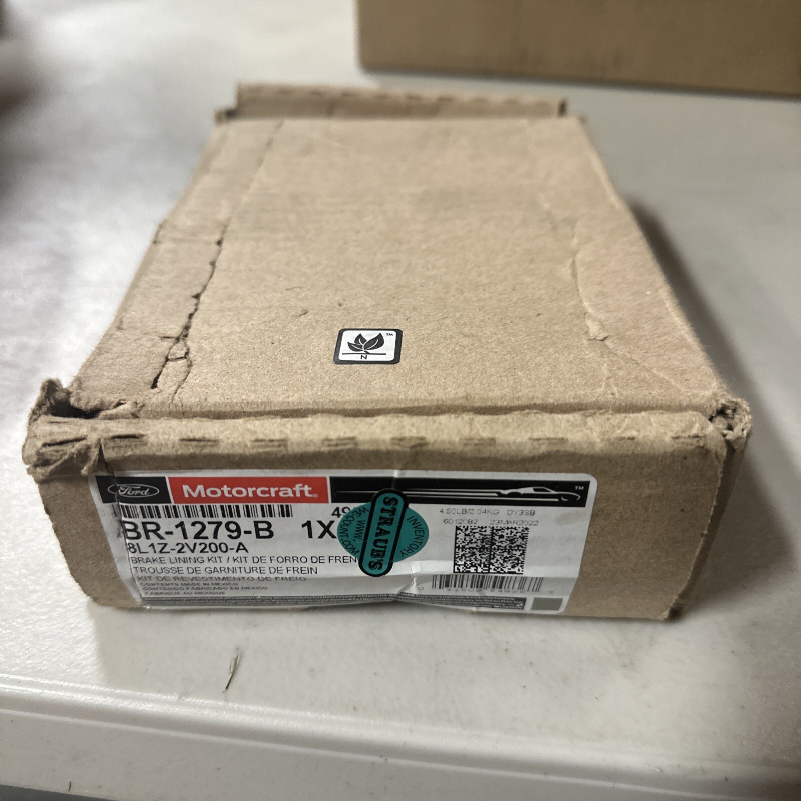 Motorcraft OEM Ford Kit - Disc Brake Pad Lining Kit Rear BR-1279-B 8L1Z-2V200-A