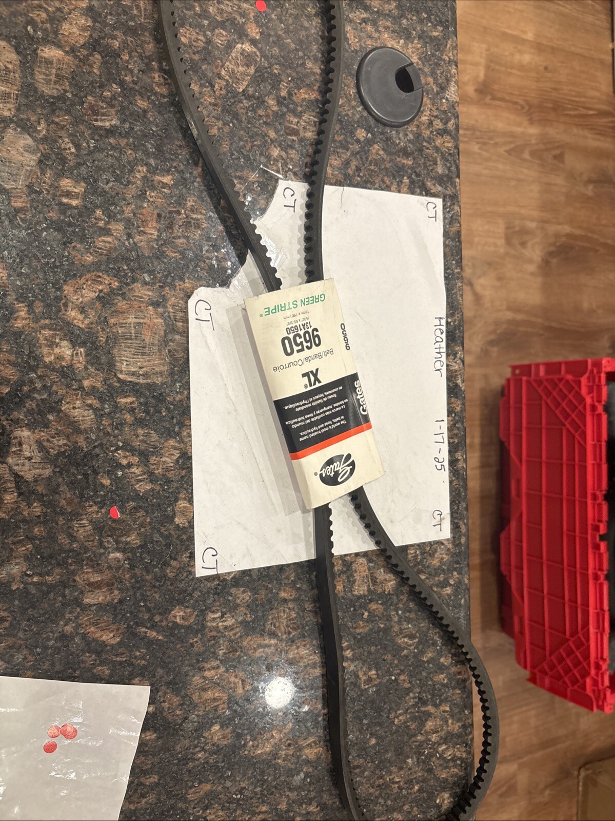 NEW Gates XL 9650 Green Stripe Belt 13A1650 - Image 4