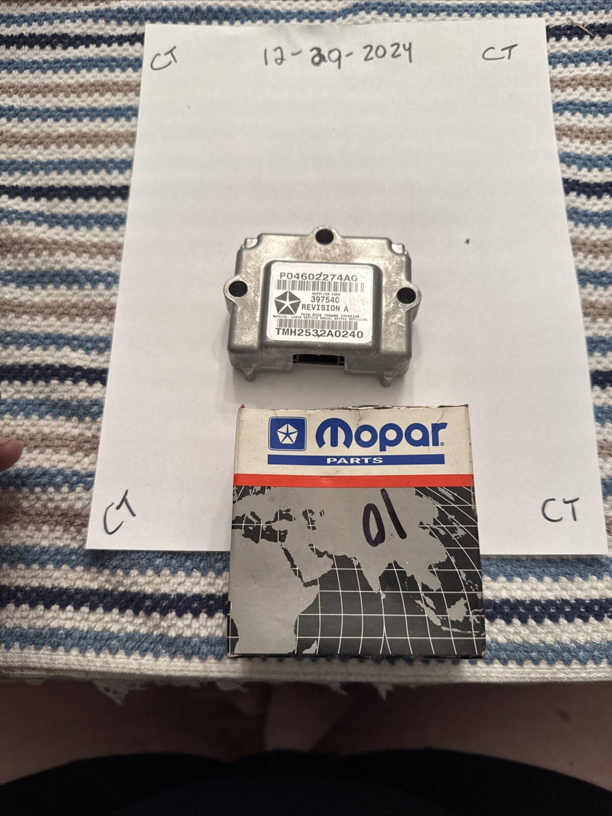 NEW Mopar Auto Bag Control Module- 04602274AG Nos OEM - Image 4