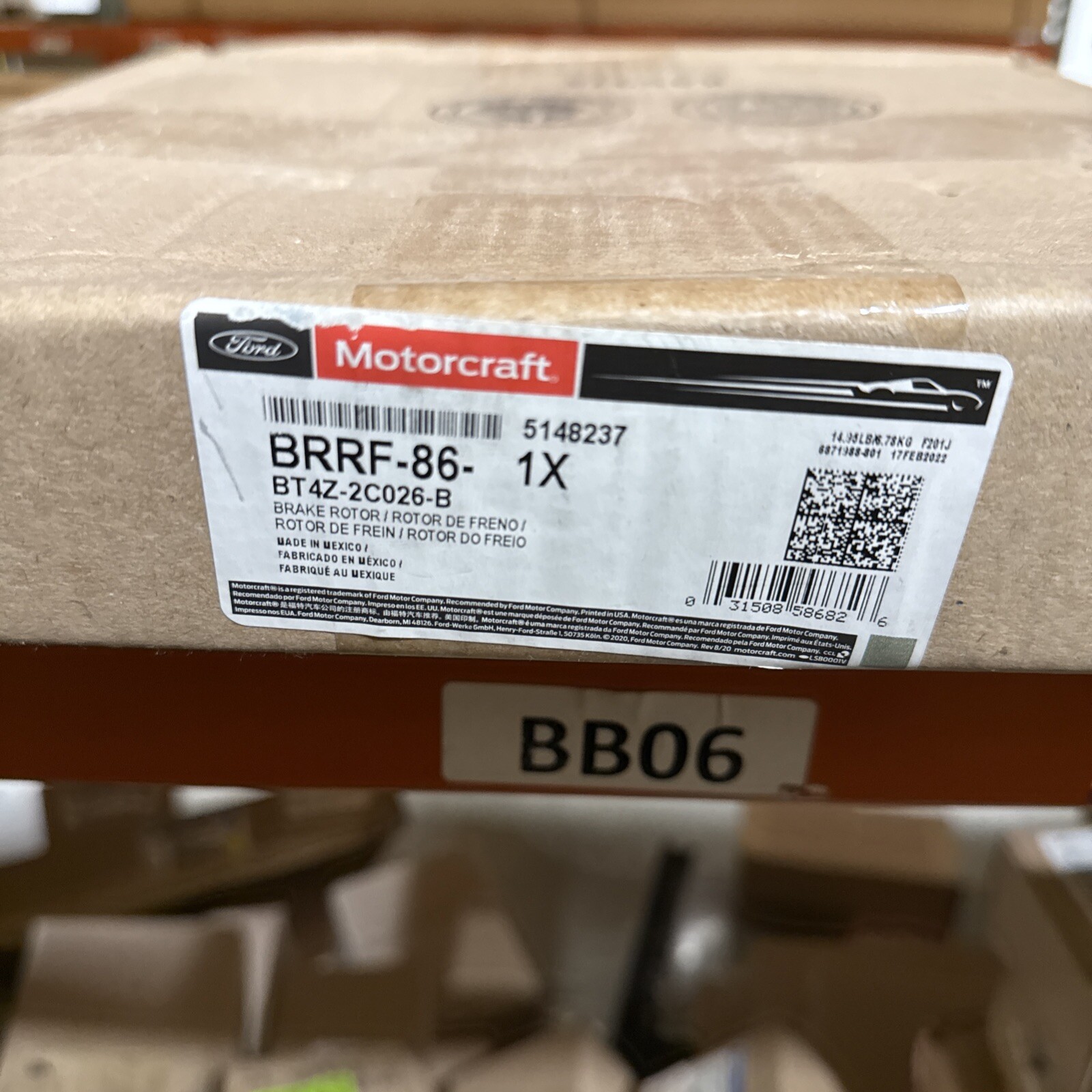 NEW Motorcraft Disc Brake Rotor Rear BRRF-86 Ford Edge Lincoln MKX 2011-2015 - Image 3