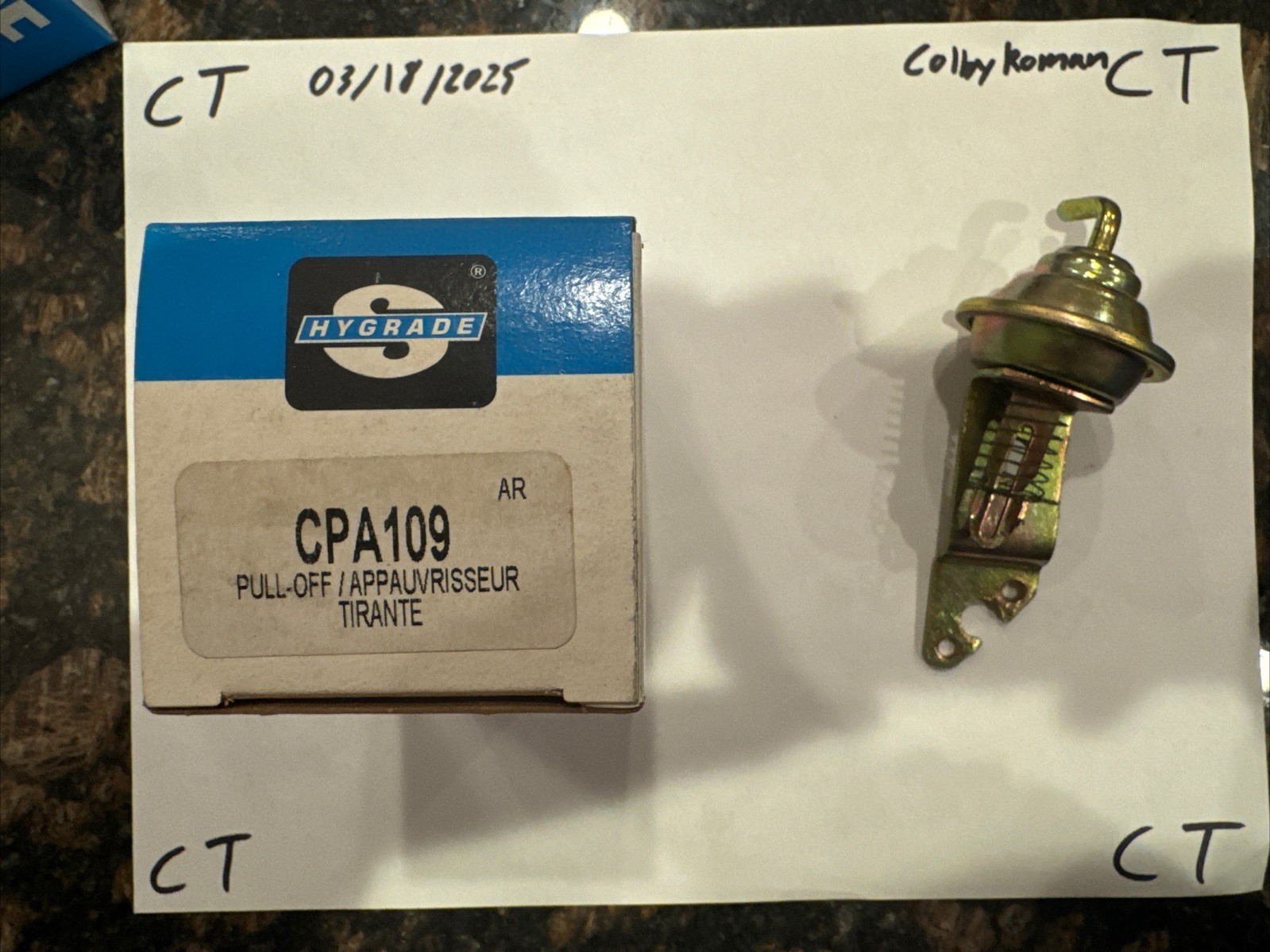 NEW SMP Standard Motor Products Hygrade CPA-109 CPA109 Choke Pull Off - Image 3