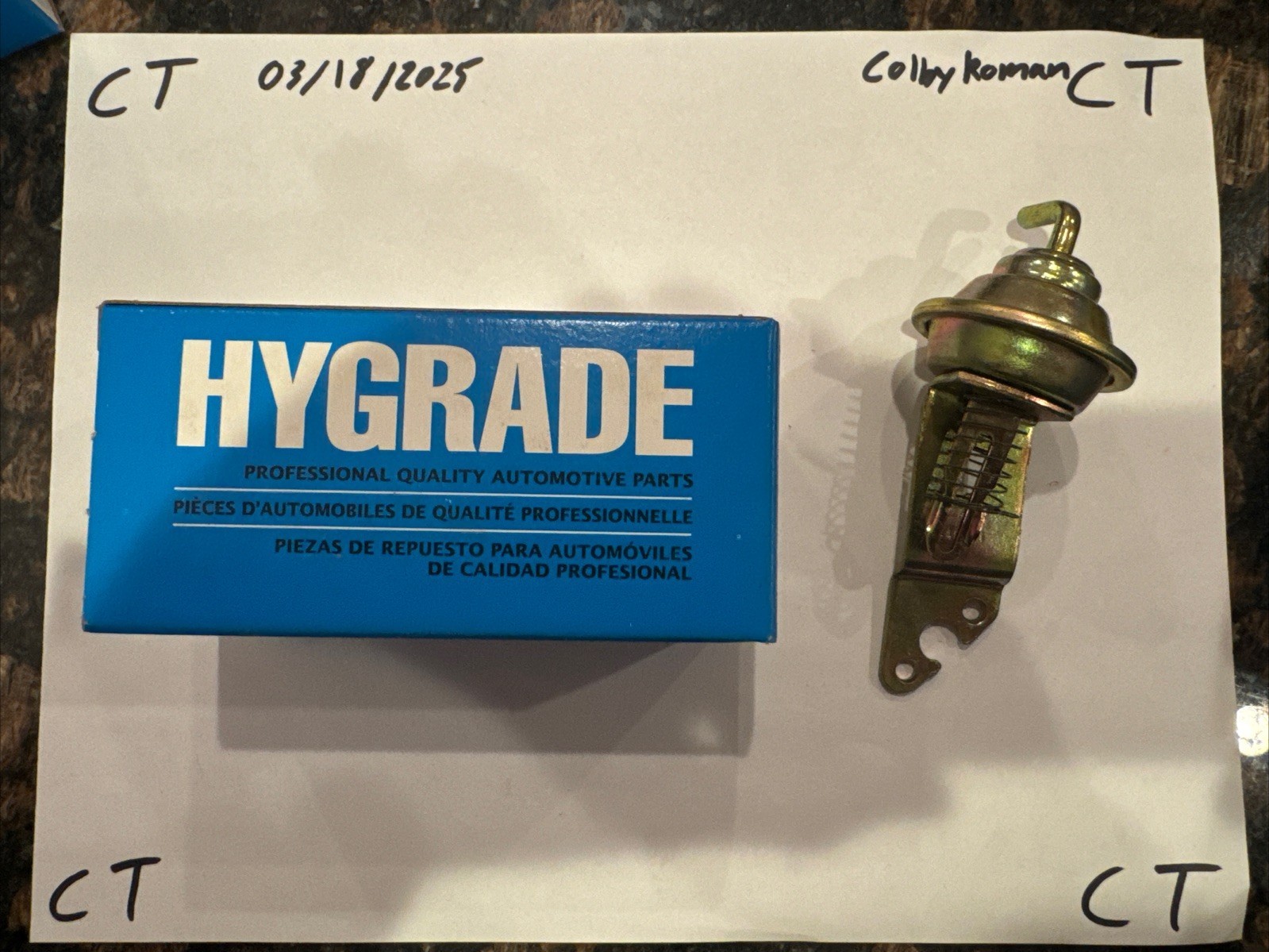 NEW SMP Standard Motor Products Hygrade CPA-109 CPA109 Choke Pull Off