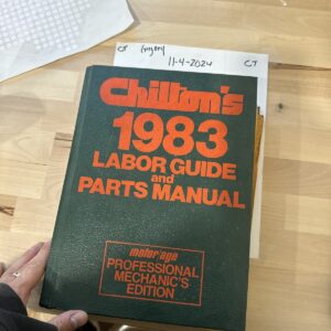NICE EDITION OF CHILTON'S 1983 LABOR GUIDE AND PARTS MANUAL, PREOWNED