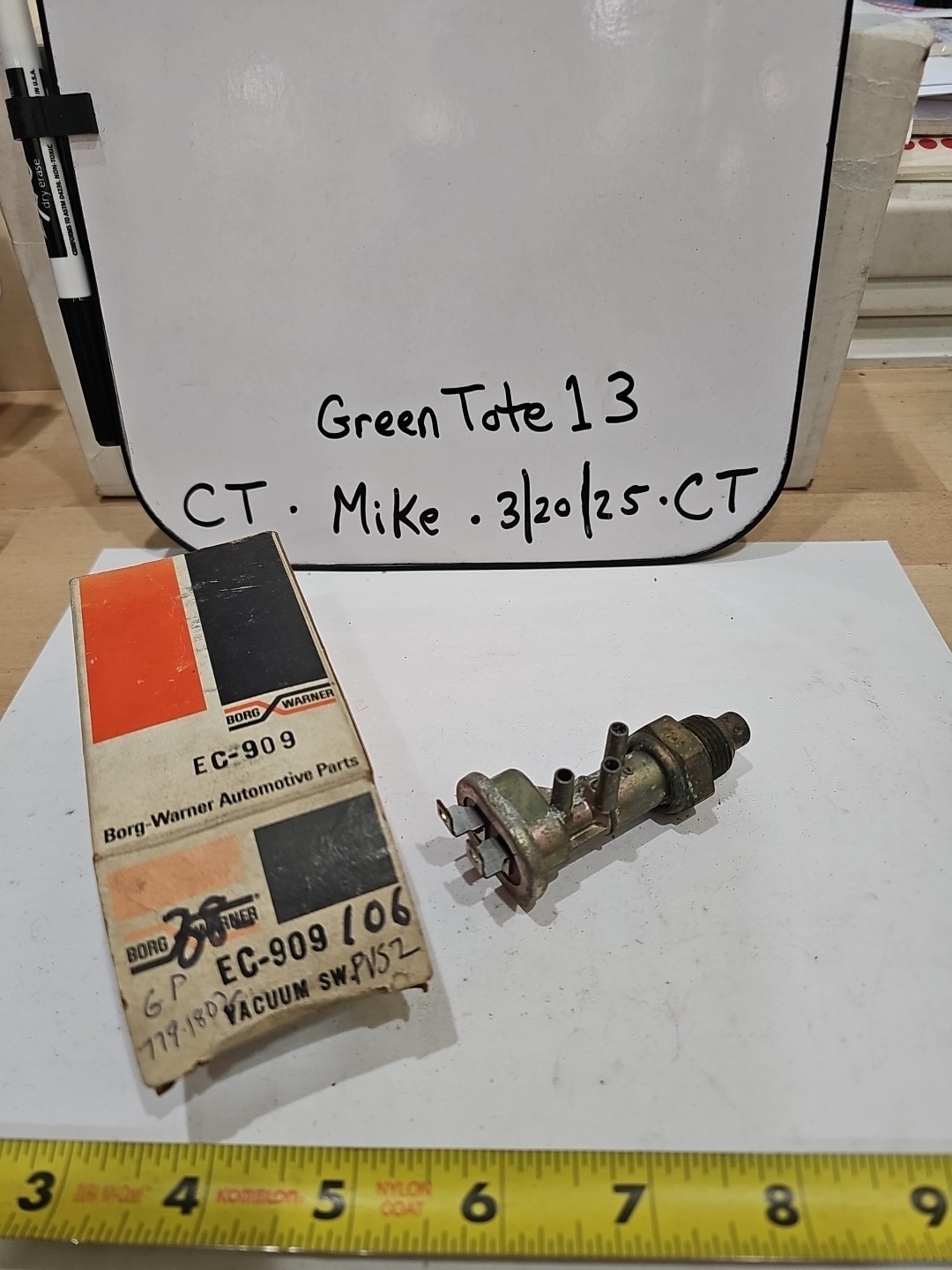 NOS - Borg Warner EC-909 Ported Vacuum Switch - 1971-76 Ford - D1AZ 12A091A