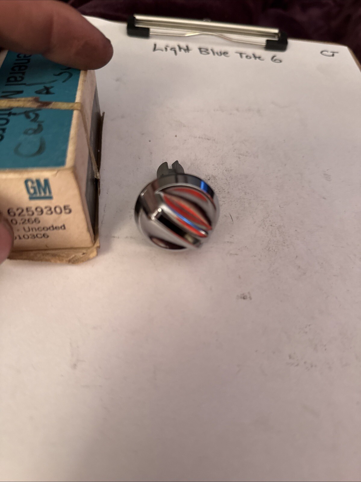 NOS Chevy Buick Olds Pontiac GM 6259305 Lock Cylinder Uncoded Glove Box Vintage - Image 3