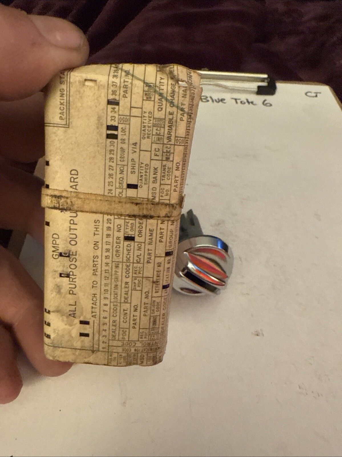 NOS Chevy Buick Olds Pontiac GM 6259305 Lock Cylinder Uncoded Glove Box Vintage - Image 5