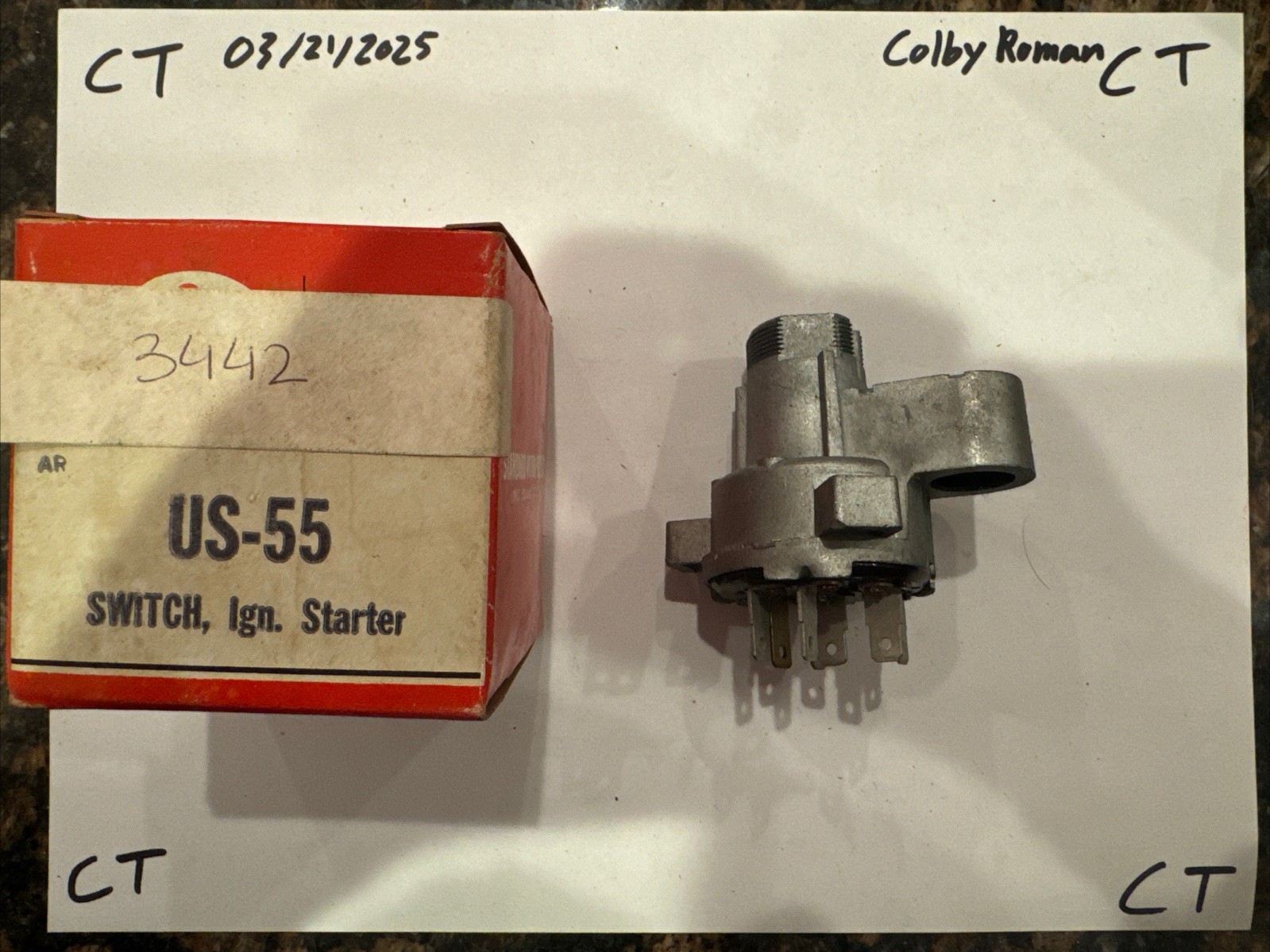 NOS STANDARD US-55 Ignition Switch 1968 Corvette, Caprice, Impala 7 Pin USA RARE