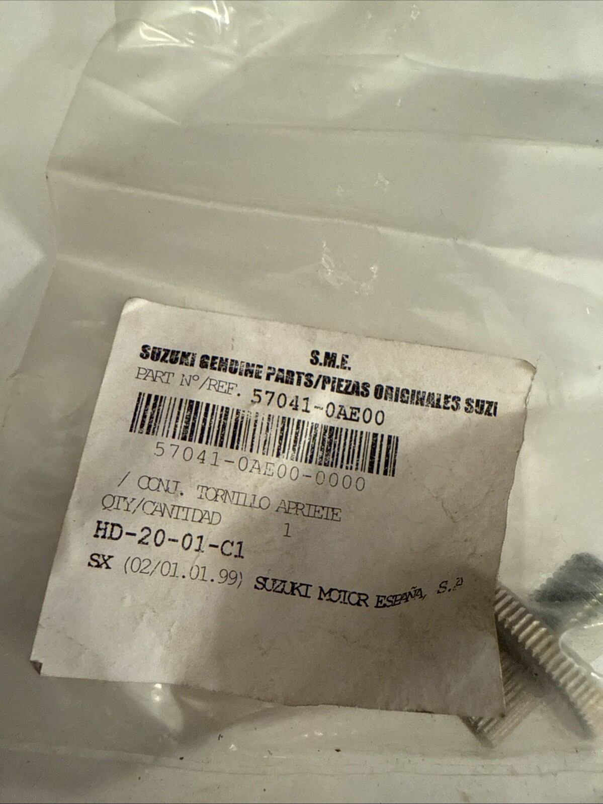 NOS Suzuki Adjusting Screw 91-96 GN125 95-00 LS650 97-00 VZ800 57041-0AE00 - Image 3