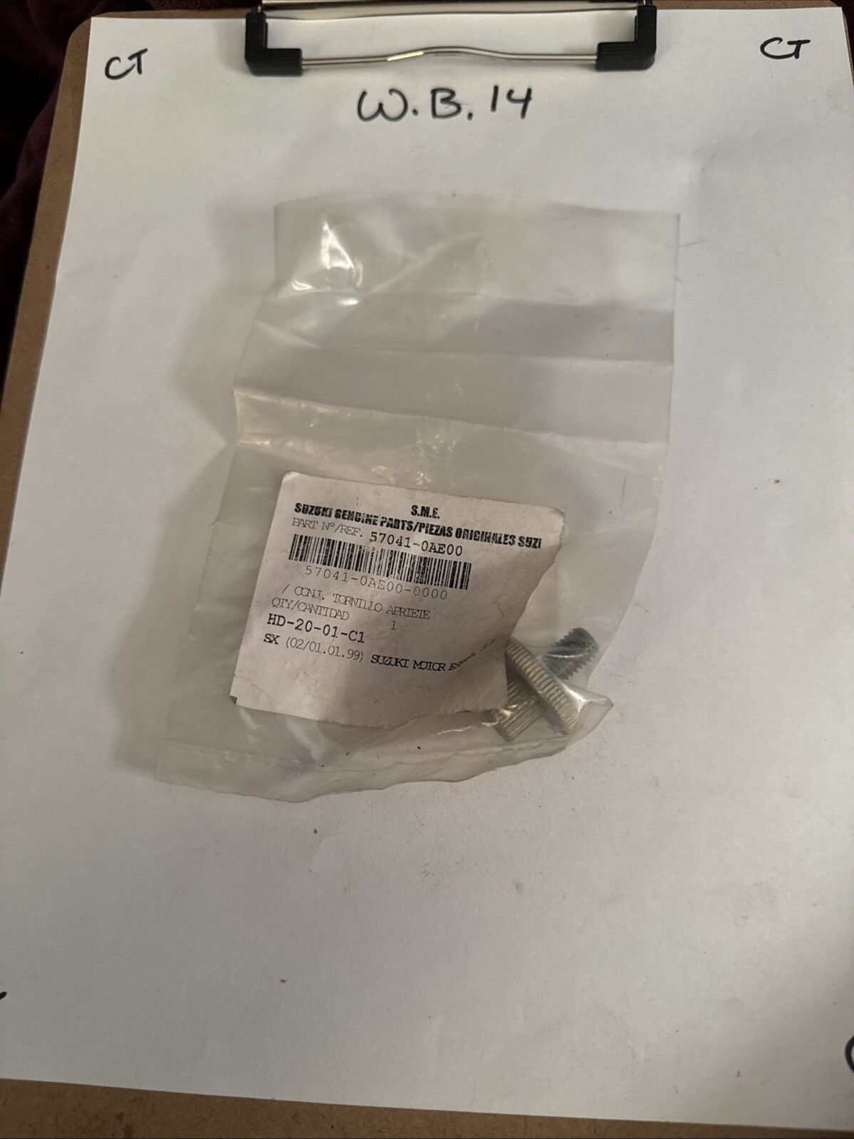 NOS Suzuki Adjusting Screw 91-96 GN125 95-00 LS650 97-00 VZ800 57041-0AE00