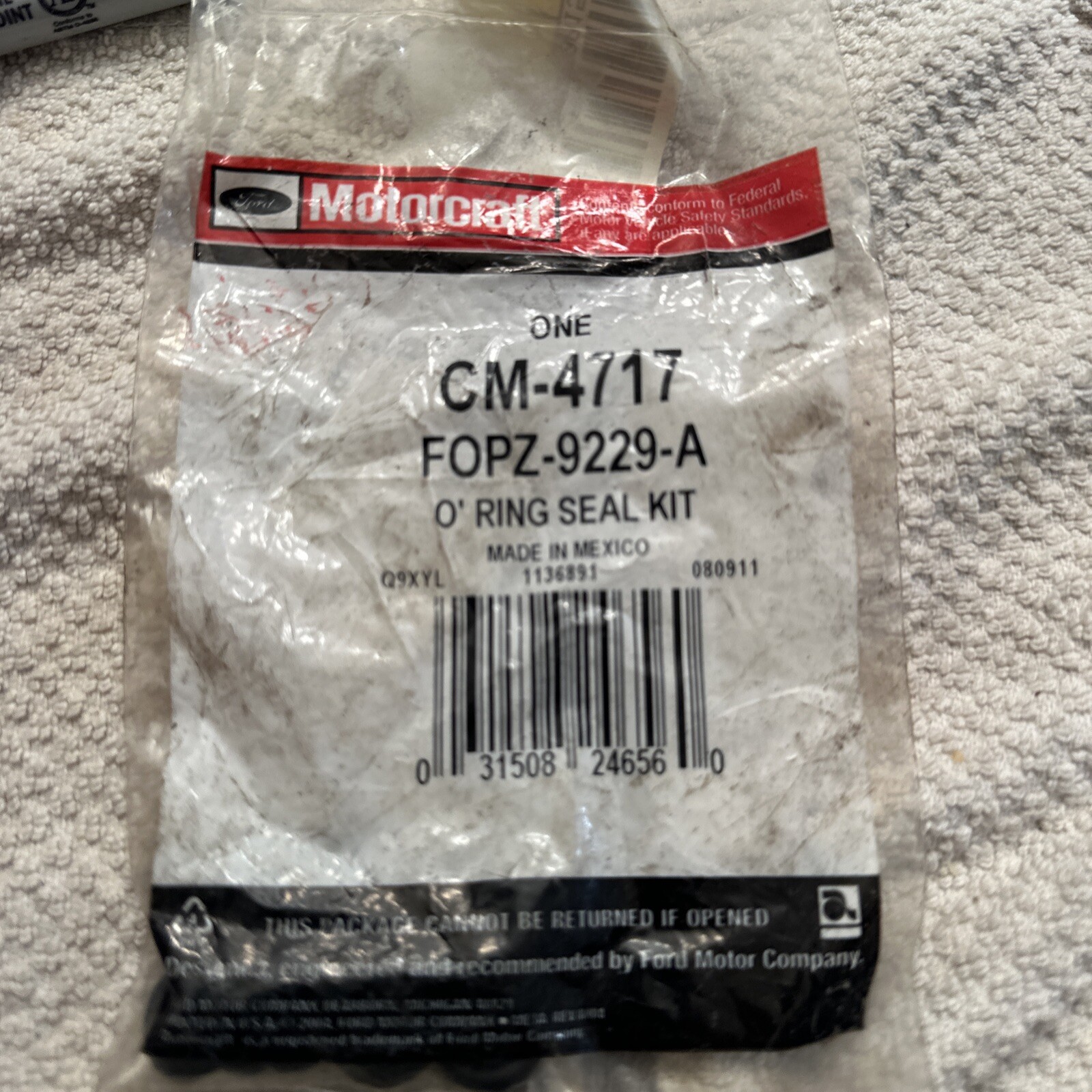 New Genuine Ford F0PZ-9229-A / CM-4717 Fuel Injector O-Ring Seal Set 10PC