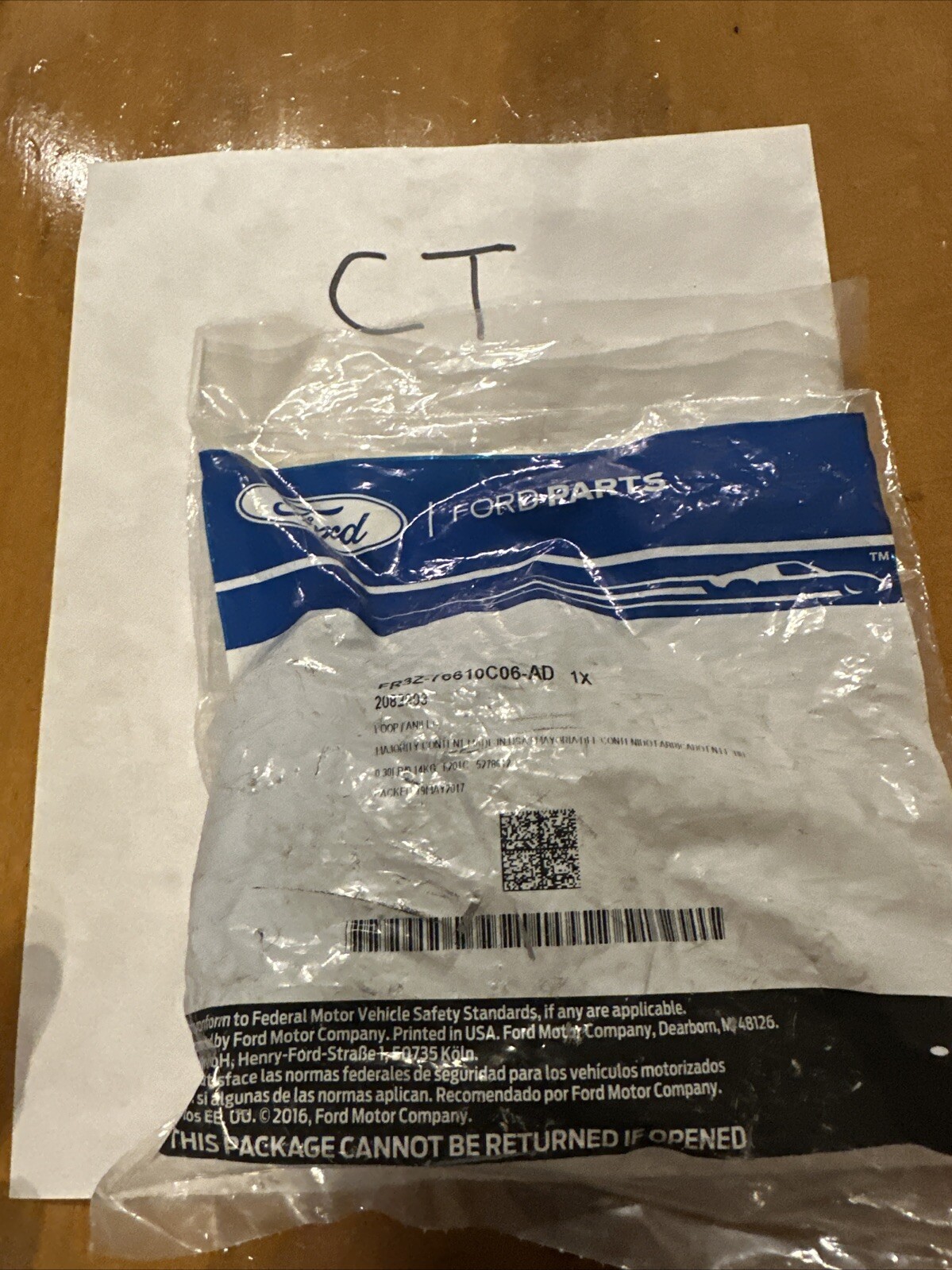 New Genuine Ford Loop Assembly FR3Z76610C06AD / FR3Z-76610C06-AD OEM