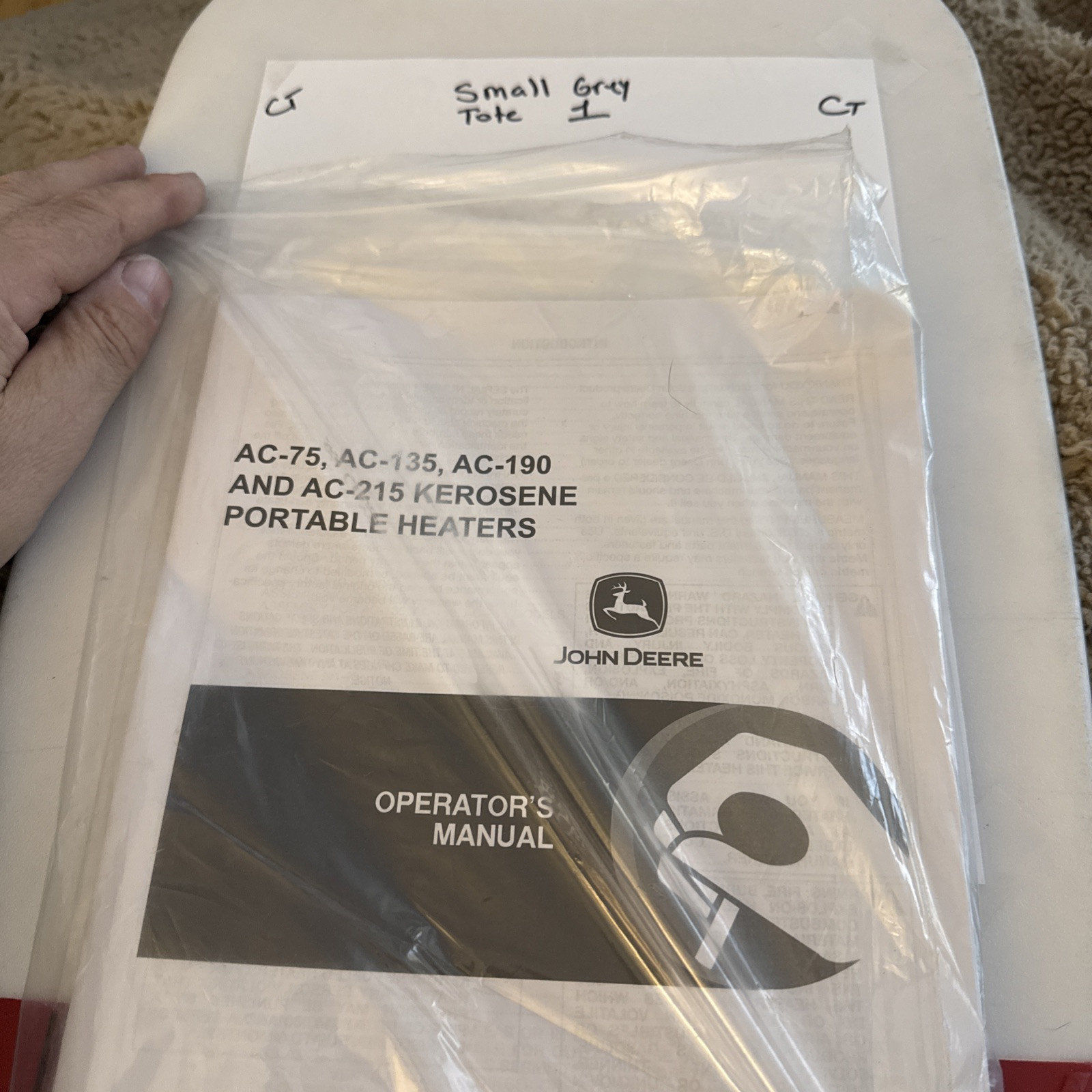 New John Deere Kerosene Portable Heaters Manual AC-75,AC-135, AC-190 With Fuse - Image 3