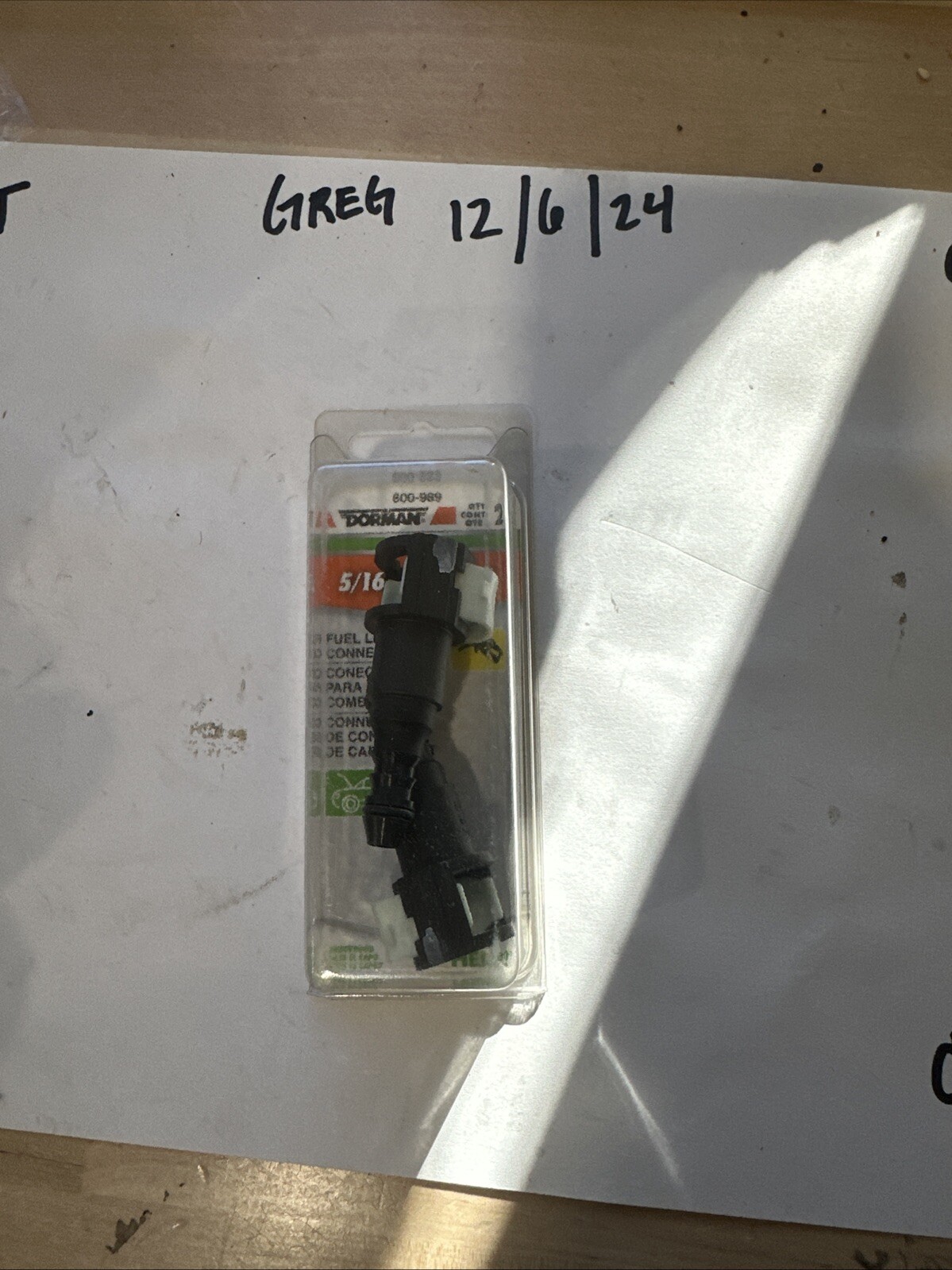 New OEM Dorman OE Solutions Fuel Line Connector - 800-989 Pack Of 2