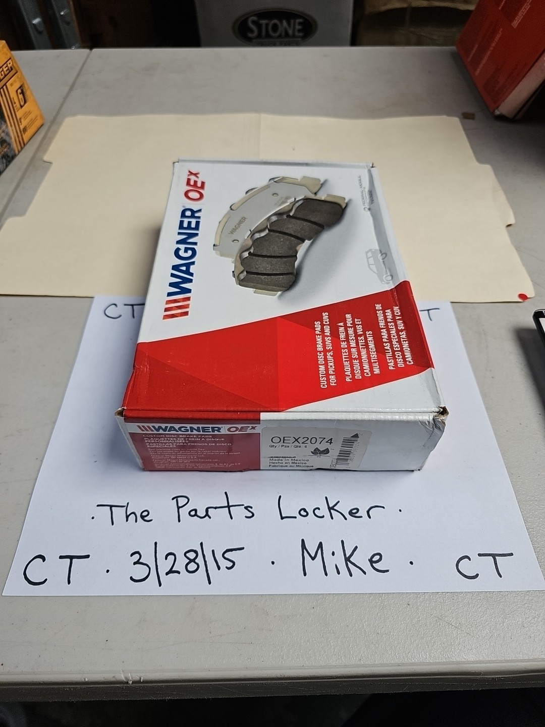 OEX2074 Wagner Custom Disc Brake Pad Set OEX2074 Disc Brake Pad Set - Image 5