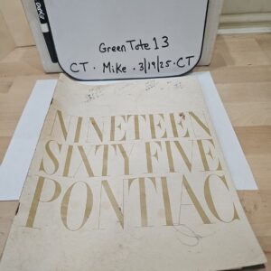 Original 1965 Pontiac Full Line Sales Brochure 65 Tempest Le Mans Catalina GTO