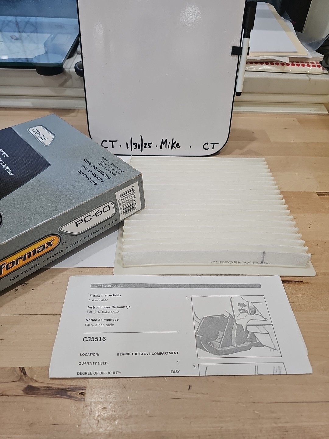 Performax PC-60 C35516 Engine & Cabin Air Filter 04-09 For Toyota Prius