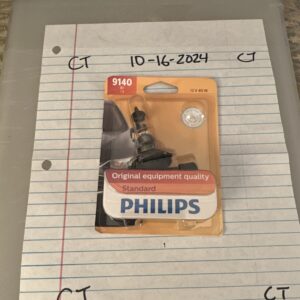 Philips 9140 Standard Halogen Replacement Front Fog Bulb, 1 Pack