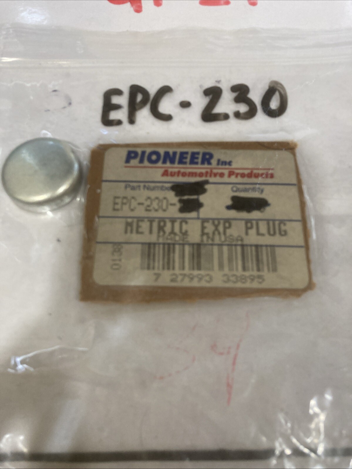 Pioneer 25mm EPC-230 Steel Deep Cup Engine Expansion Freeze Plug - Image 3