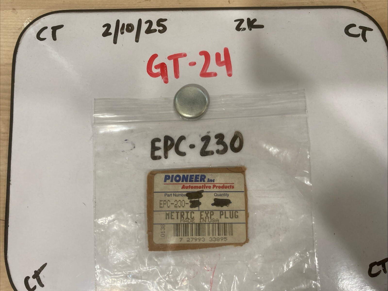 Pioneer 25mm EPC-230 Steel Deep Cup Engine Expansion Freeze Plug