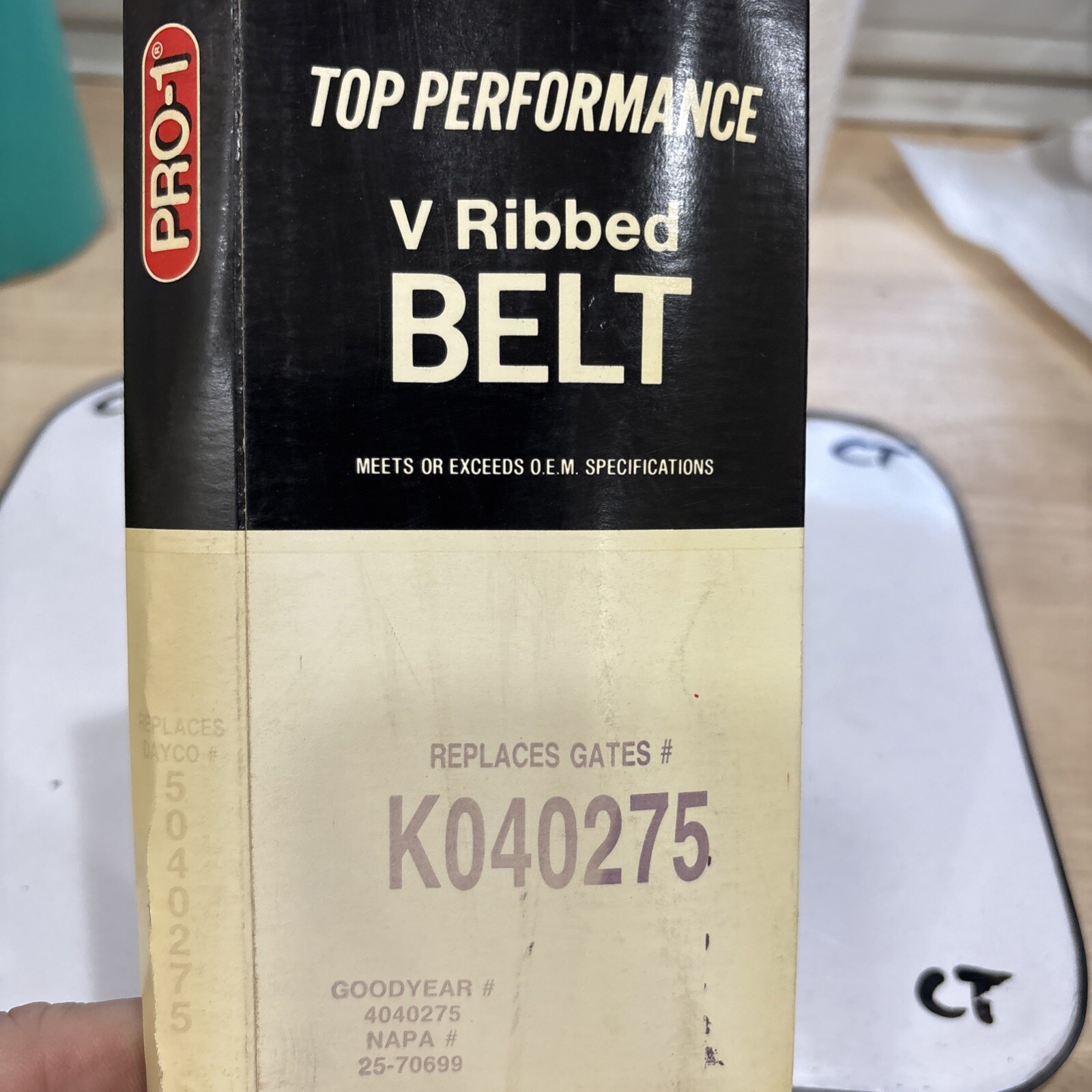 Pro-1 V Ribbed Serpentine Belt Replaces Dayco 5040275 & Gates K040275 - Image 3