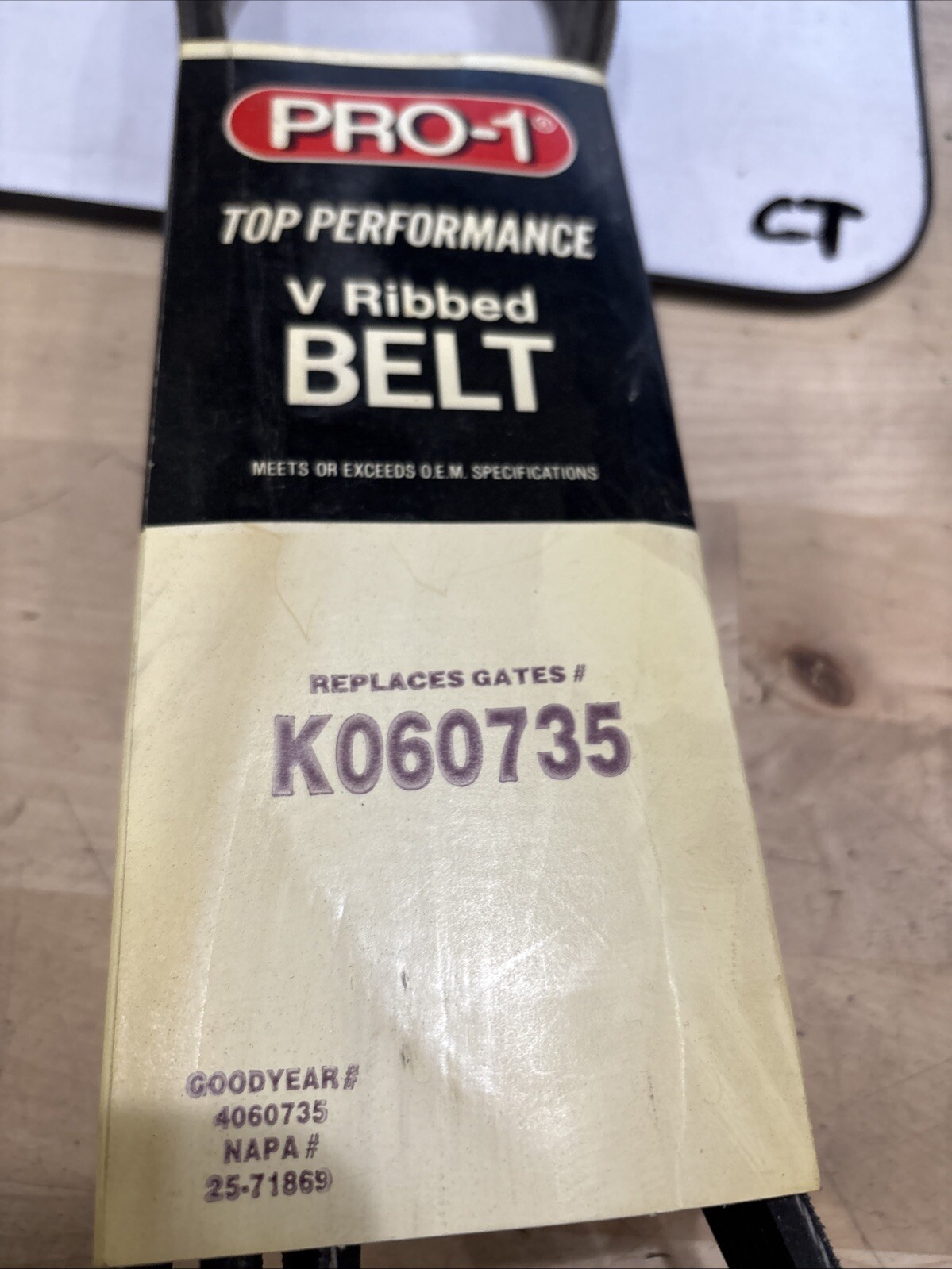 Pro-1 V Ribbed Serpentine Belt Replaces Dayco 5060735 & Gates K060735 - Image 3