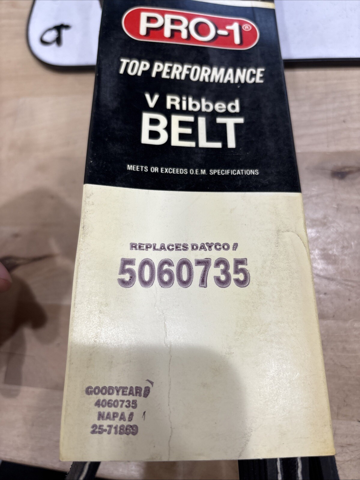 Pro-1 V Ribbed Serpentine Belt Replaces Dayco 5060735 & Gates K060735 - Image 4
