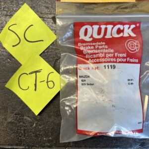 Quick Brake Accessory Kit, 1119, 1119Q, For Mazda Models