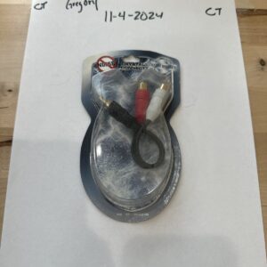 RCA AUDIO Y cord SPLITTER CABLE 1 ONE M MALE MONO JACK TO 2 TWO F FEMALE PLUG