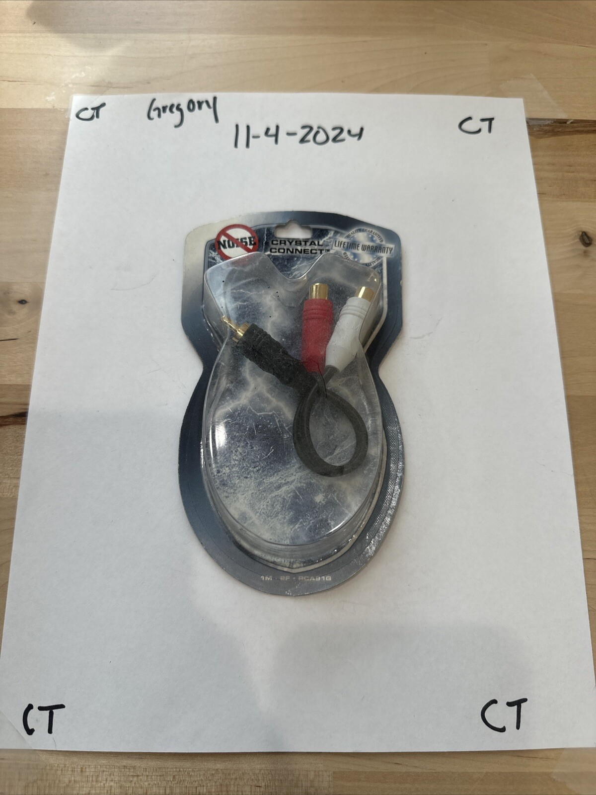 RCA AUDIO Y cord SPLITTER CABLE 1 ONE M MALE MONO JACK TO 2 TWO F FEMALE PLUG