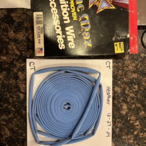 SPARK PLUG WIRE INSULATING SLEEVE 25 FEET 72000 Ignition Wire Accessory BLUE MAX