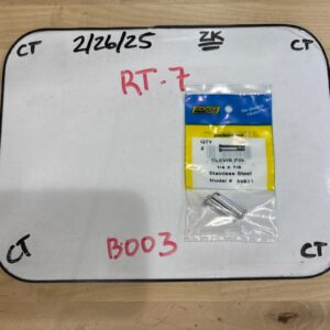 Seachoice pack of 2 #59831 Stainless Steel Clevis Pin 1/4" X 7/8".