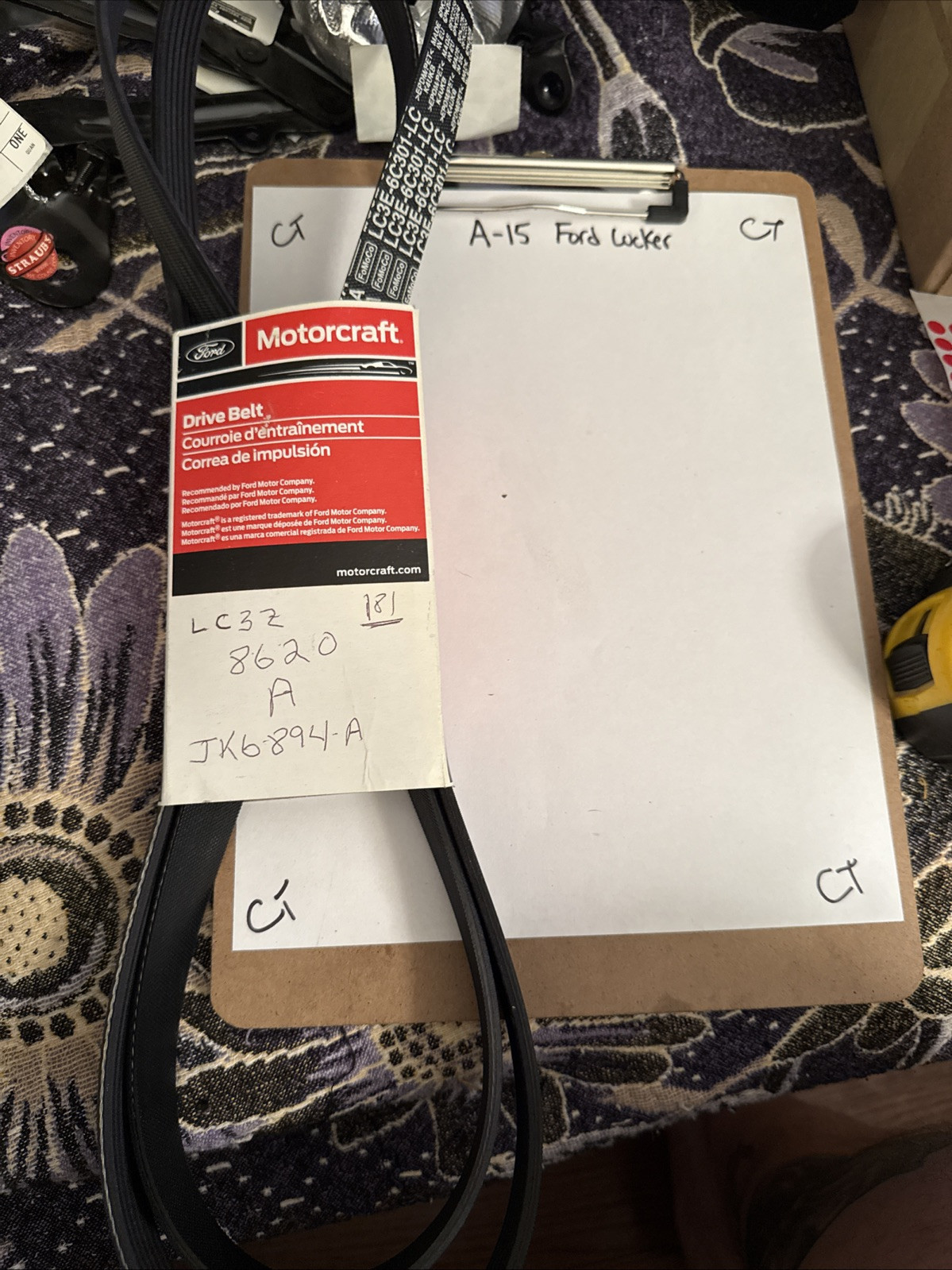 Serpentine Belt Motorcraft JK6-894A